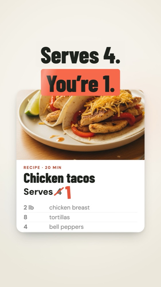 Launch ad: Serves 4. You're 1.
